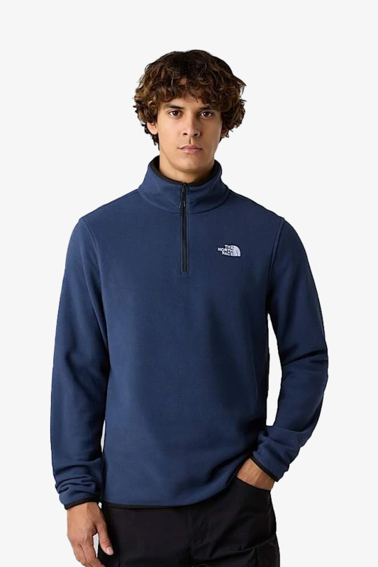 The North Face Glacıer Fleece 1/4 Zıp Erkek Lacivert Sweatshirt NF0A8D0Q8K21 - 1