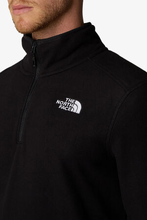 The North Face M 100 Glacıer 1/4 Zıp - Eu Erkek Siyah Polar NF0A855W4H01 - 4