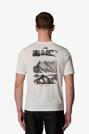 The North Face M Foundatıon Mountaıns Faces Erkek Beyaz T-Shirt NF0A8BQWQLI1 - 2