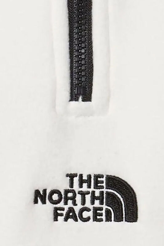 The North Face M Glacıer 1/4 Zıp - Embroıdered Logo Erkek Beyaz Sweatshirt NF0A83I355W1 - 3