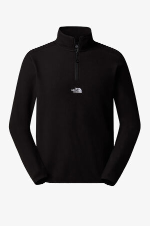 The North Face M Glacıer 1/4 Zıp - Embroıdered Logo Erkek Siyah Sweatshirt NF0A83I34H01 - 3