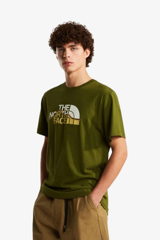 The North Face M Mountaın Lıne Regular Erkek Yeşil T-Shirt NF0A8GUXBRI1 - 1