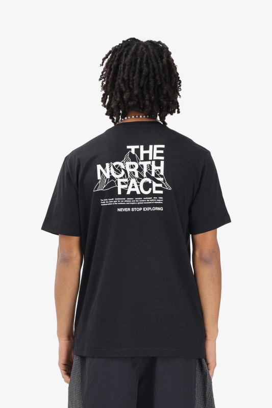 The North Face M Mountaın Sketch Regular Erkek Siyah T-Shirt NF0A8GUZJK31 - 2