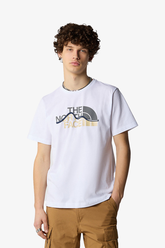 The North Face M Ss Mountaın Lıne Erkek Beyaz T-Shirt NF0A87NTFN41 - 1