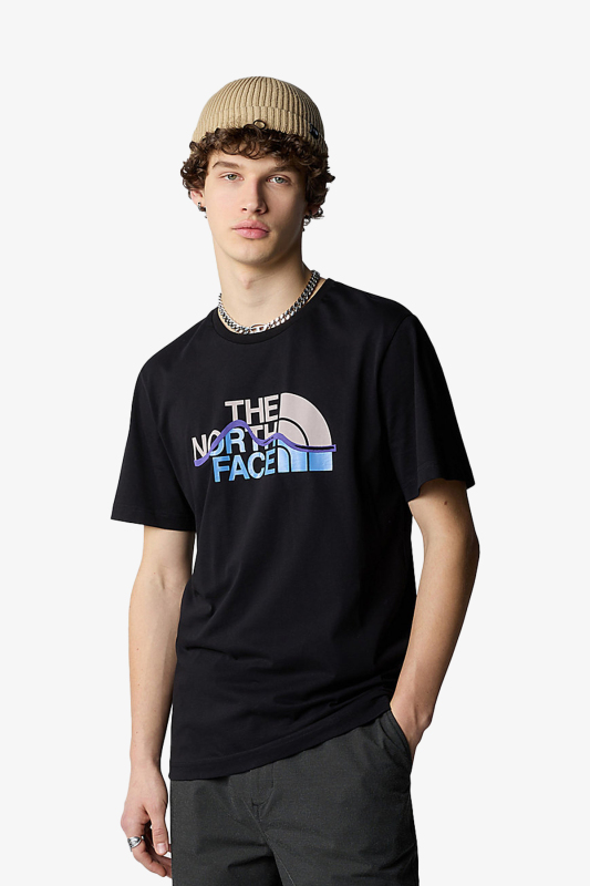 The North Face M Ss Mountaın Lıne Erkek Siyah T-Shirt NF0A87NTJK31 - 1