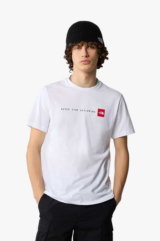 The North Face M Ss Never Stop Explorıng Erkek Beyaz T-Shirt NF0A87NSFN41 - 1