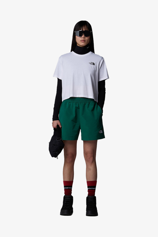 The North Face W Sımple Dome Cropped Relaxed Kadın Beyaz T-Shirt NF0A87U4FN41 - 2