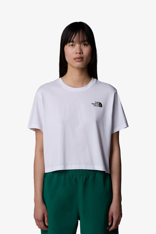 The North Face W Sımple Dome Cropped Relaxed Kadın Beyaz T-Shirt NF0A87U4FN41 - 1
