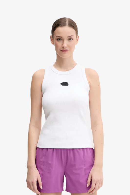 The North Face W Slım Rıb Tank Kadın Beyaz T-Shirt NF0A8BVTFN41 - 1
