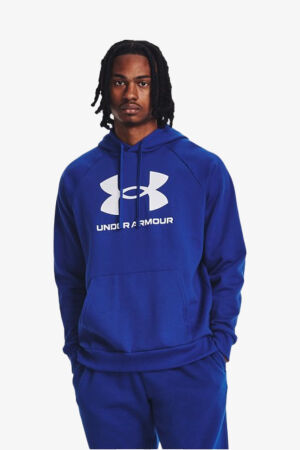 Under Armour Ua Rival Fleece Logo Hd Mavi Erkek Sweatshirt 1379758-400 - Under Armour