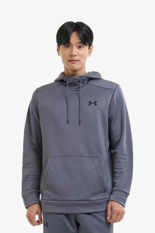 Under Armour Armour Fleece Hoodie Erkek Gri Sweatshirt 1373353-025 - 1