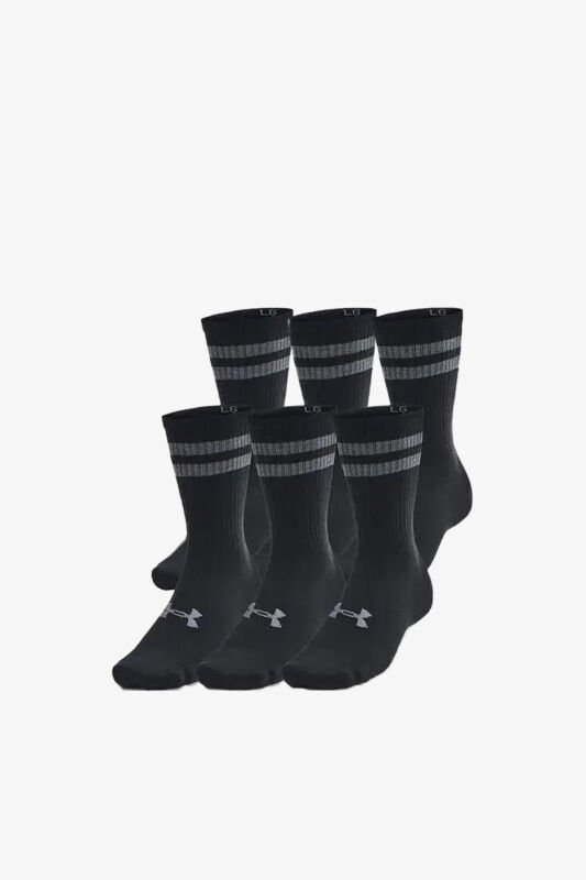 Under Armour Essential 6Pk Crew Unisex Beyaz Çorap 1387058-101 - 2