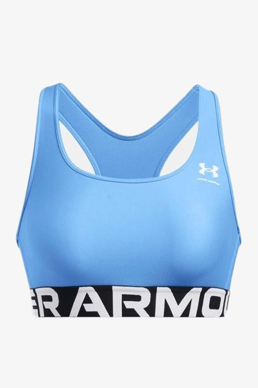 Under Armour Hg Mid Branded Kadın Mavi Spor Bra 1383544-465 - 2