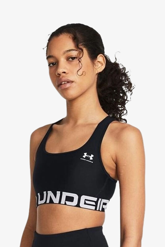 Under Armour Hg Mid Branded Kadın Siyah Spor Bra 1383544-001 - 1