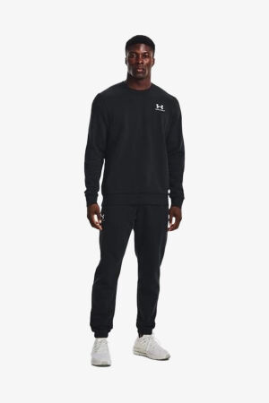 Under Armour icon Fleece Crew Erkek Siyah Sweatshirt 1374250-001 - 2