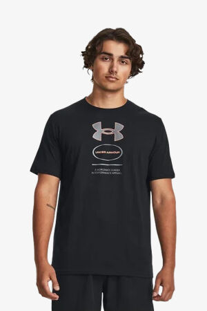 Under Armour M Branded Gel Stack Ss Erkek Siyah T-shirt 1380957-001 - 1