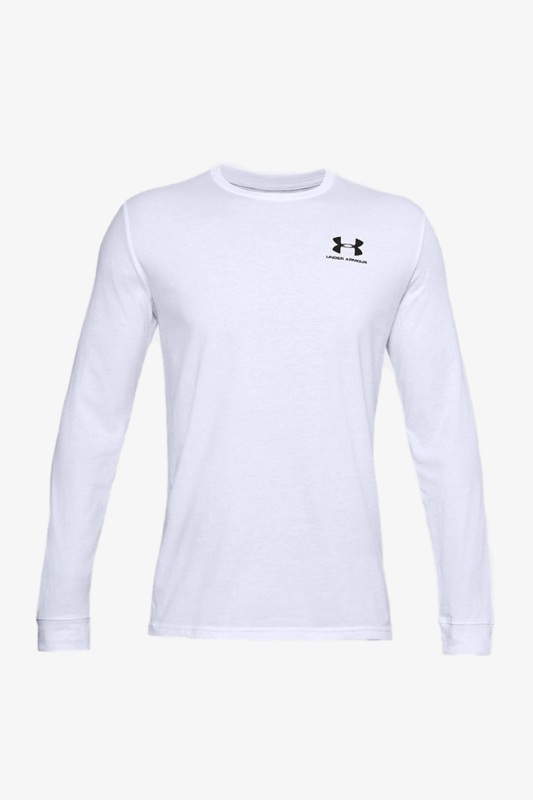 Under Armour Sportstyle Erkek Beyaz Uzun Kol T-Shirt 1329585-100 - 3
