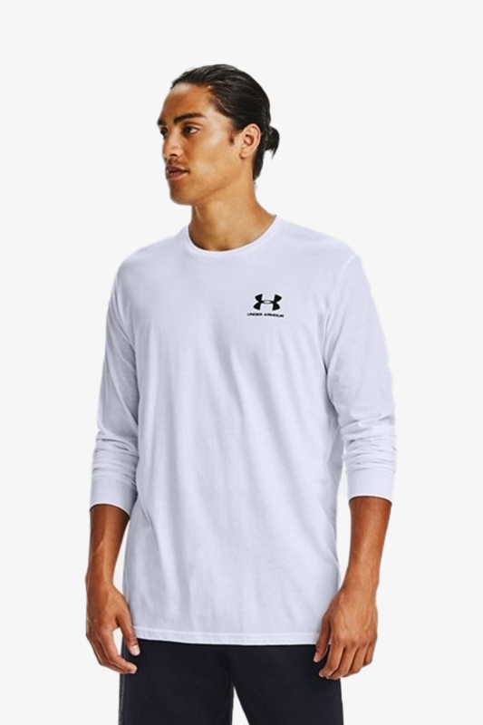 Under Armour Sportstyle Erkek Beyaz Uzun Kol T-Shirt 1329585-100 - 1