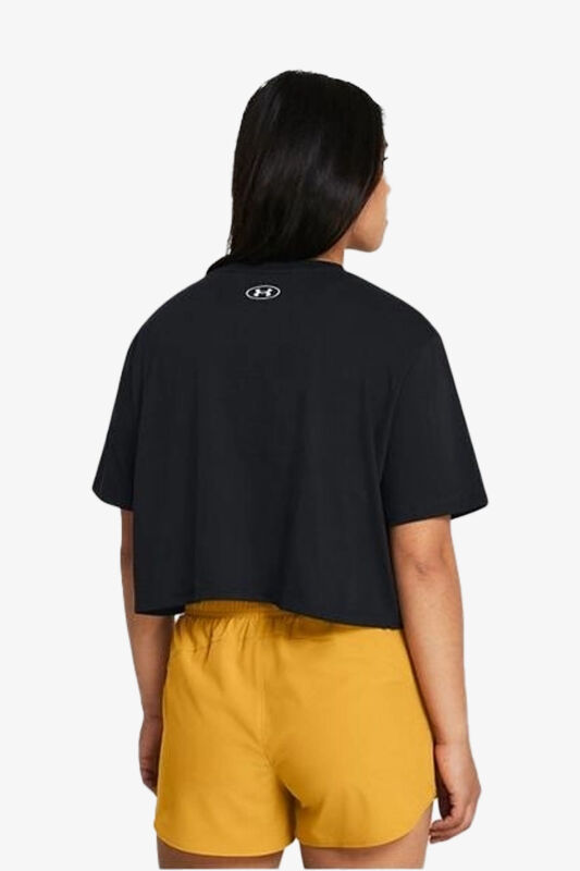 Under Armour W Boxy Crop Logo Ss Kadın Siyah T-shirt 1386845-001 - 3