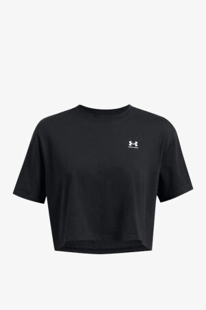 Under Armour W Boxy Crop Logo Ss Kadın Siyah T-shirt 1386845-001 - 2