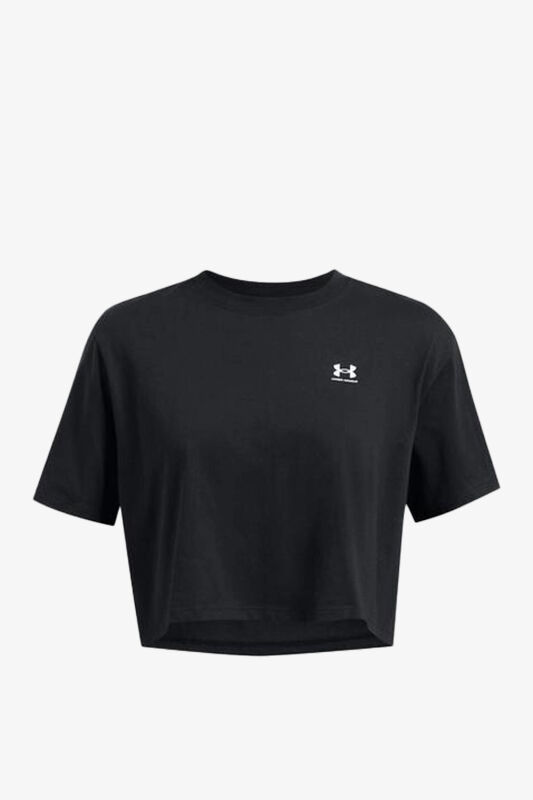 Under Armour W Boxy Crop Logo Ss Kadın Siyah T-shirt 1386845-001 - 2